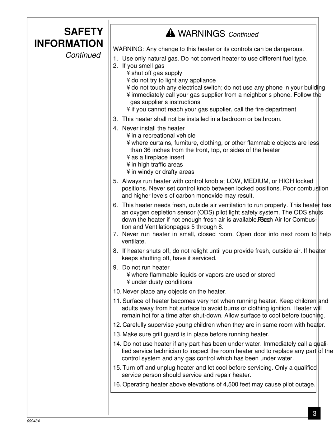 Desa CGN30C, CGN18R installation manual Safety Information 