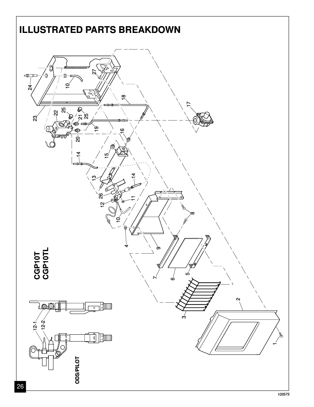 Desa installation manual Breakdown, CGP10TL, Parts 