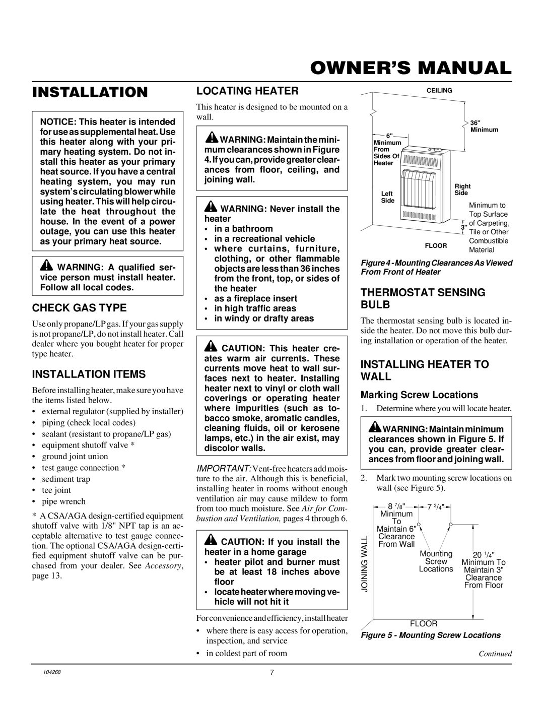 Desa CGP10TA, CGP10TLA installation manual Installation 