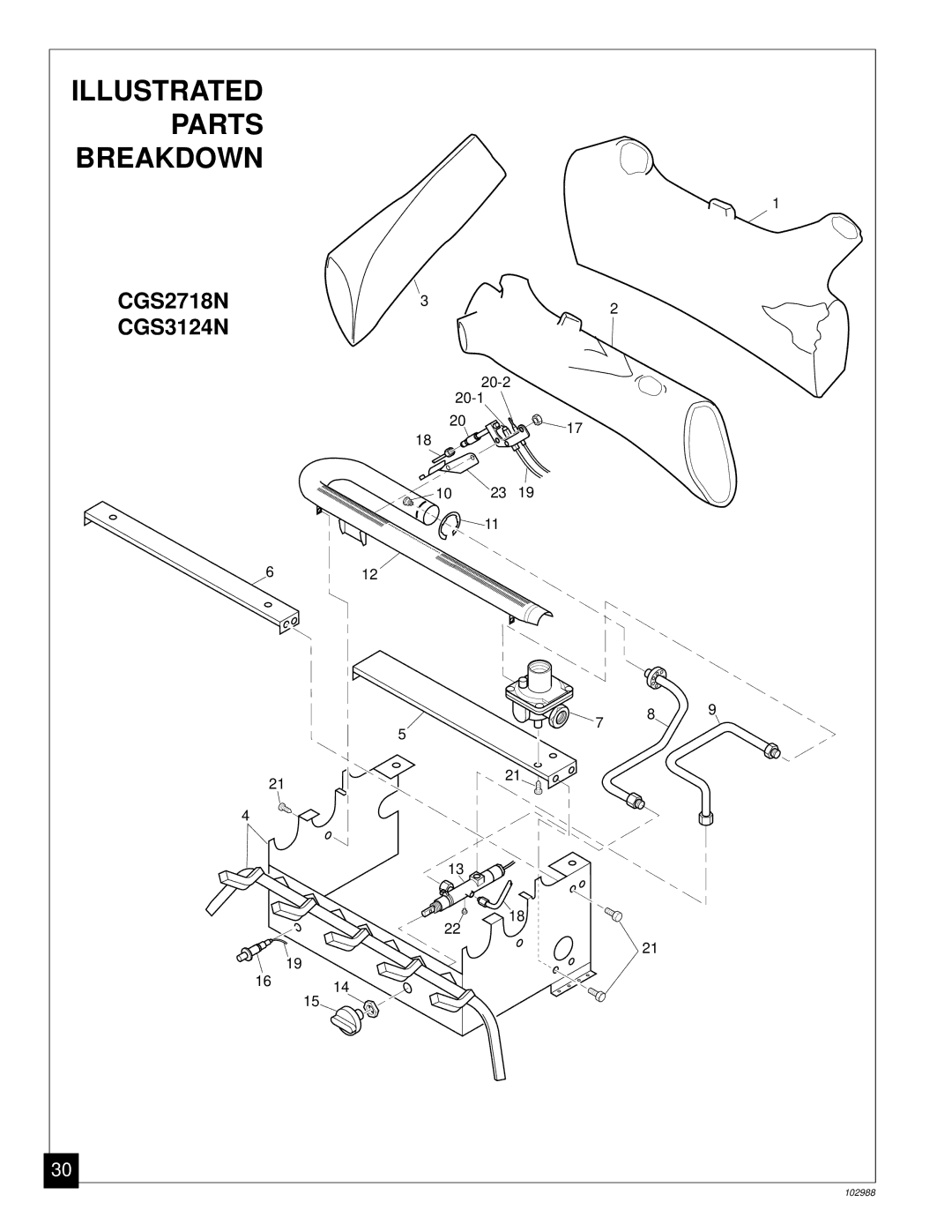 Desa CGS2718N installation manual Illustrated Parts Breakdown 