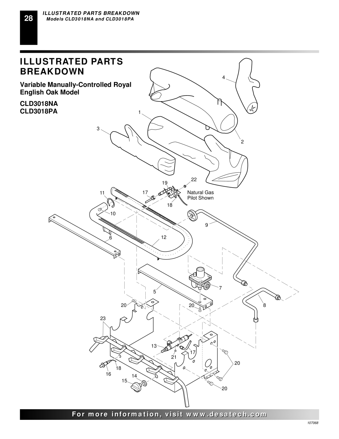 Desa CGS3124N installation manual CLD3018NA CLD3018PA 