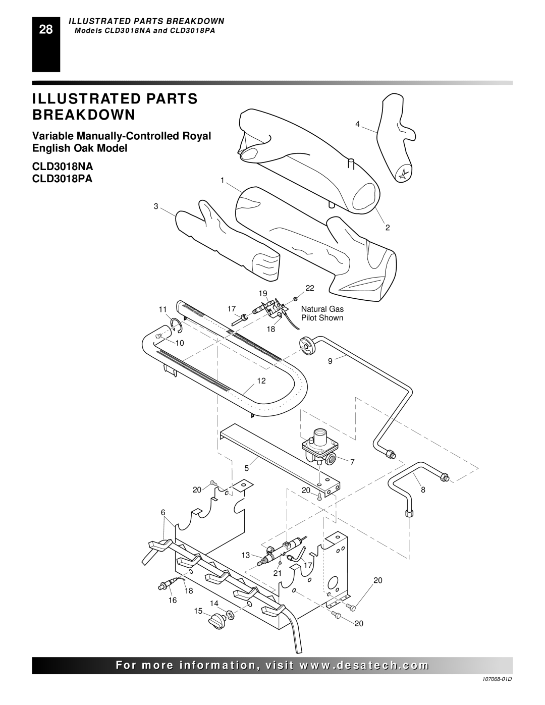 Desa CGS3124P installation manual CLD3018NA CLD3018PA 