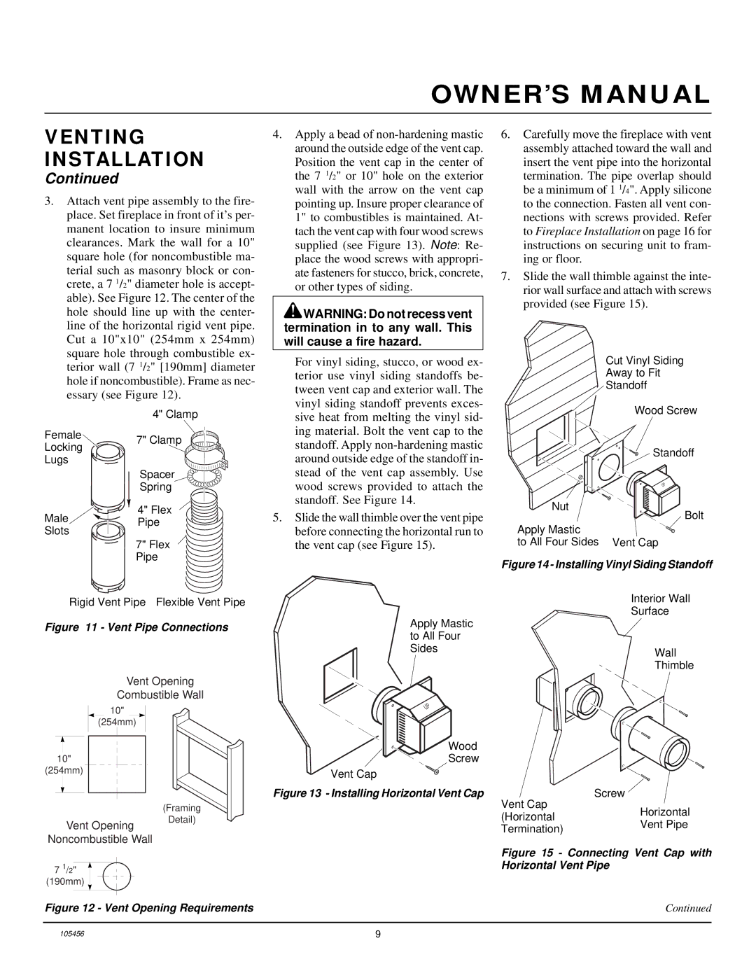 Desa CHDV34(N/P)(A) installation manual Vent Pipe Connections 