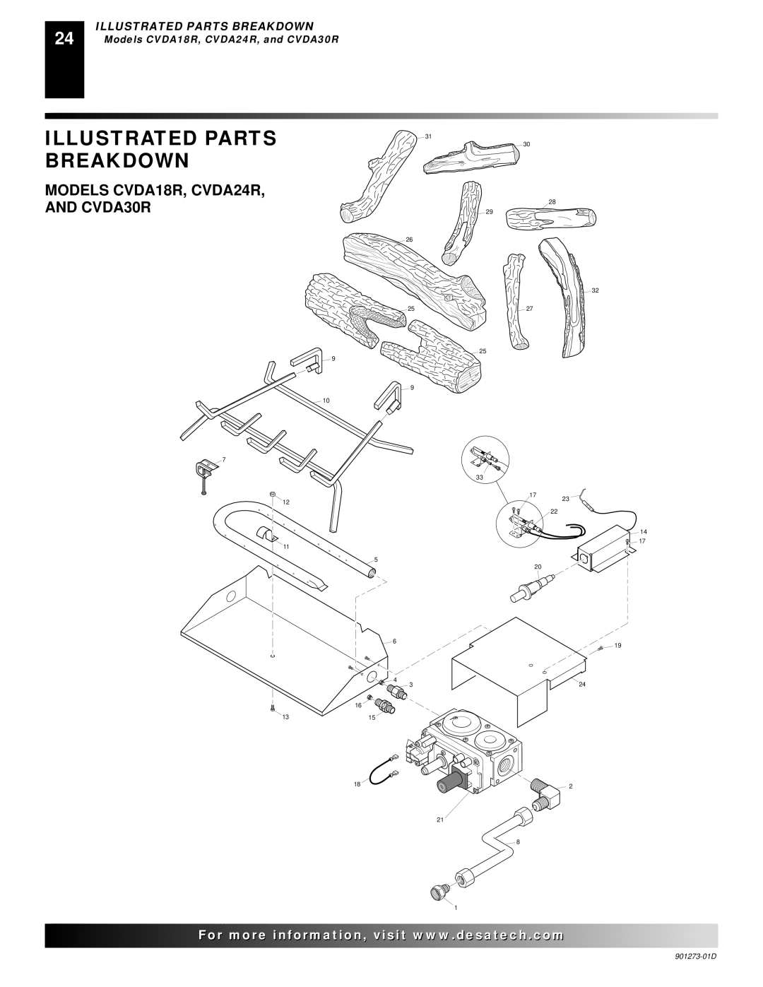 Desa CPVSA18R, CPVSA24R, CVDA24R, CVDA30R installation manual Models CVDA18R, CVDA24R, and CVDA30R 