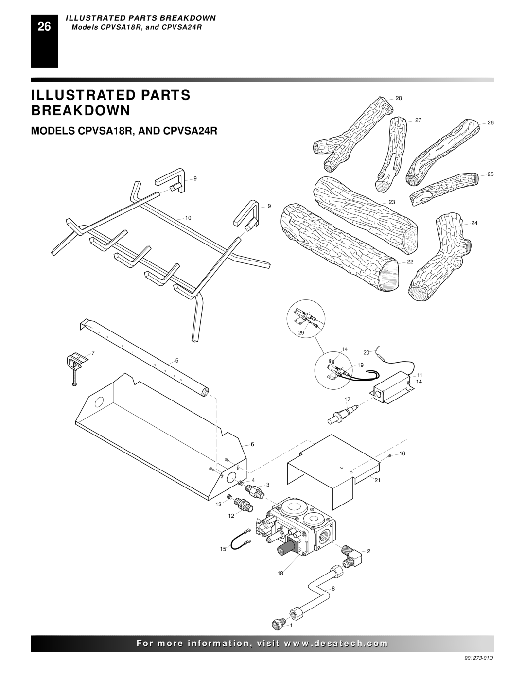 Desa CVDA18R, CPVSA18R, CPVSA24R, CVDA24R, CVDA30R installation manual Models CPVSA18R, and CPVSA24R 