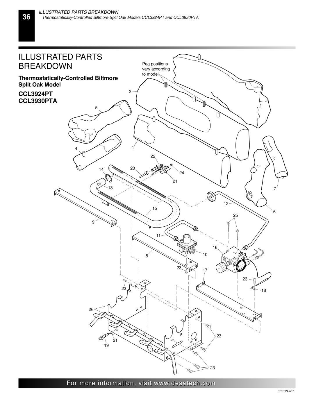 Desa CRL2718P, CRL3124P, CGD3018PT, CGD3930PT, CCL3018PT, CGD3924PT installation manual CCL3924PT CCL3930PTA 