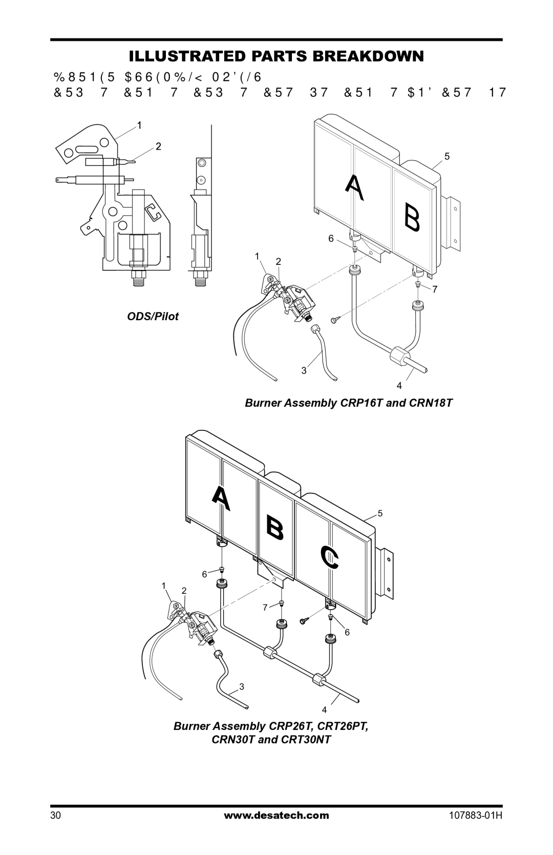 Desa CRN30 installation manual Illustrated Parts Breakdown 