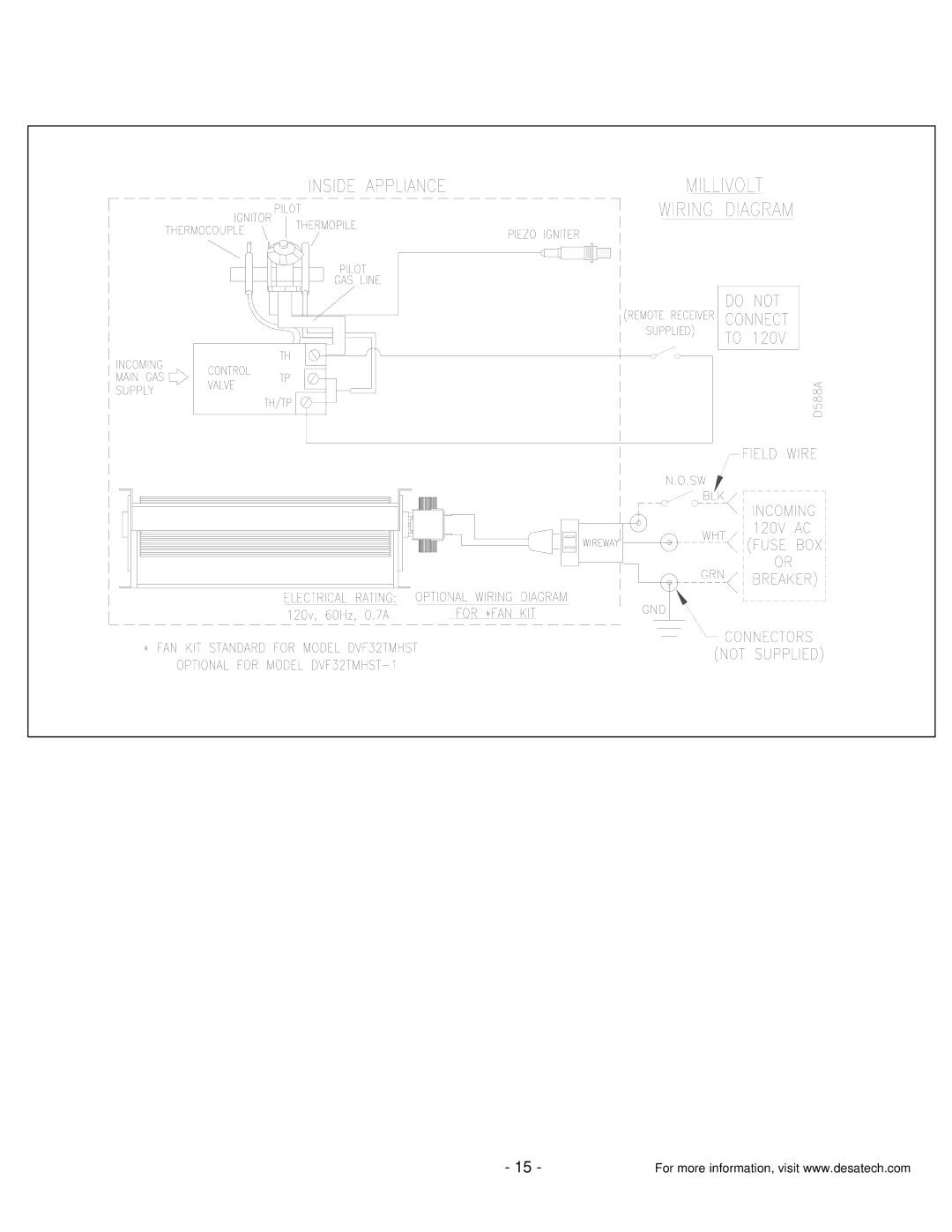 Desa DVF32TMHST installation instructions Wiring Diagram 