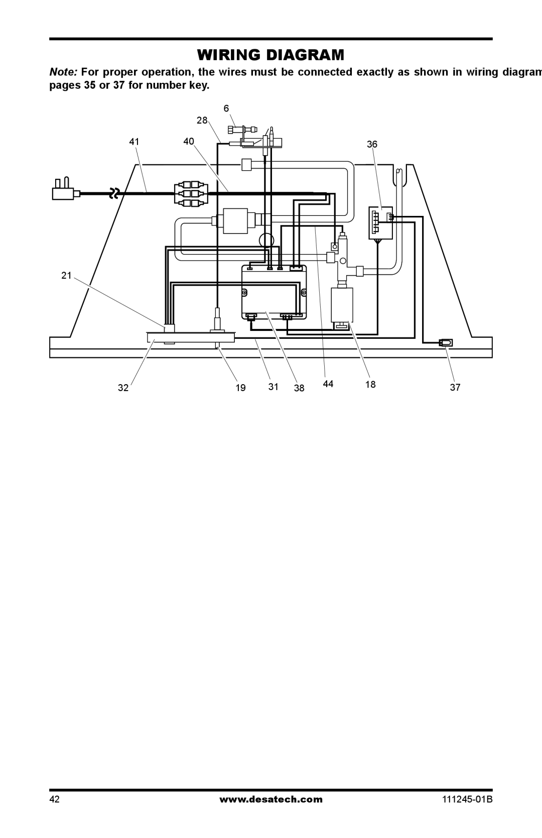 Desa CGEFP33PRB, CGEFP33NRB, EFP33PRB, EFP33NRB installation manual Wiring Diagram 