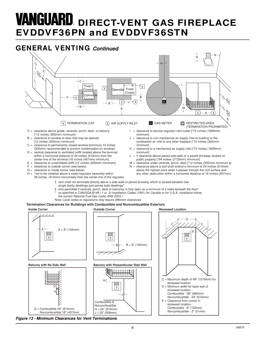 Desa EVDDVF36PN, EVDDVF36STN installation manual General Venting 