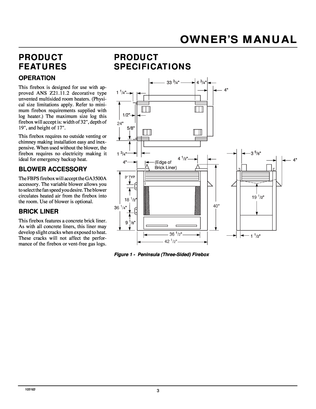 Desa FBPS installation manual Product Features, Specifications 