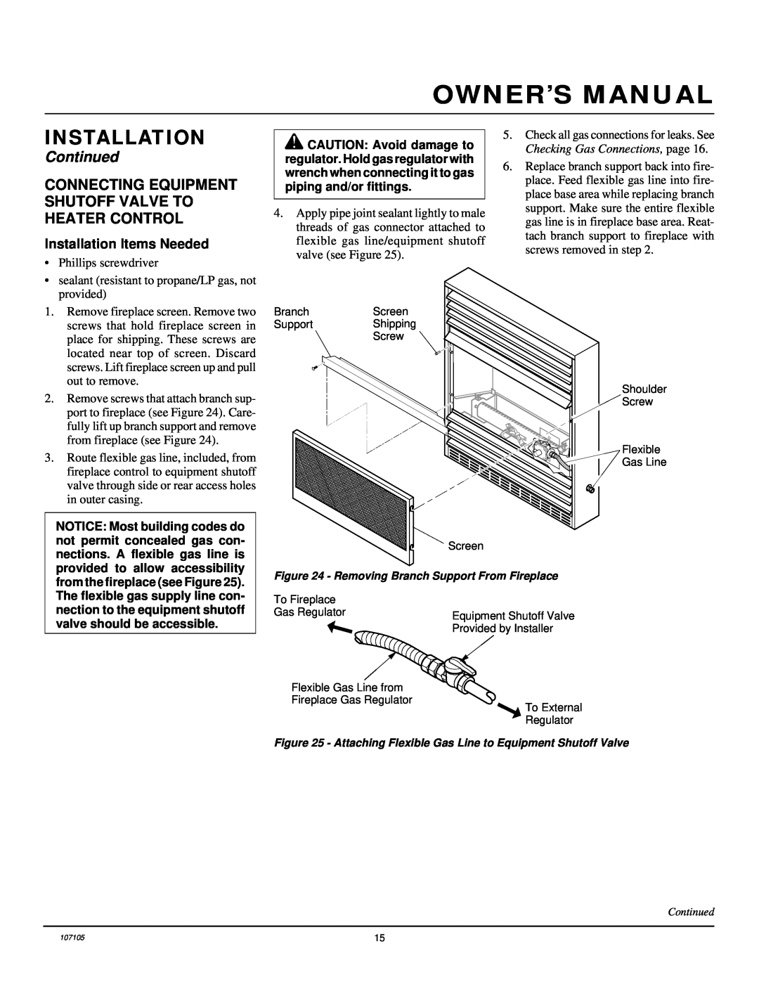Desa FMH26TN 14 installation manual Installation Items Needed, Continued 
