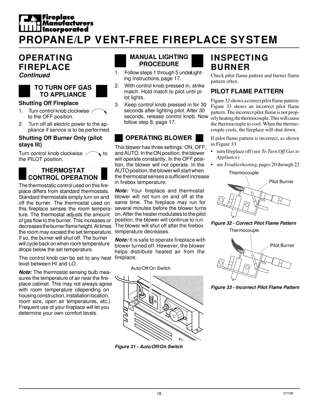 Desa FMH26TP installation manual Inspecting Burner 