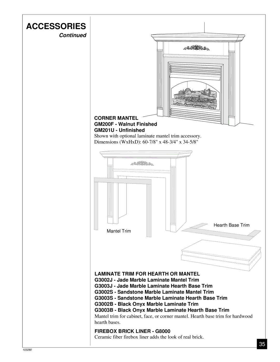 Desa FPVF33PR installation manual ¢Q, ¢Qqqq,,,, ¢ ¢ ¢ ¢Q, GM200F Walnut Finished GM201U Unfinished 