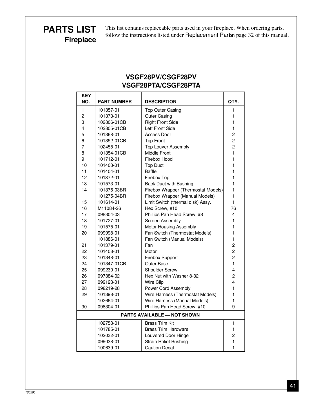 Desa FPVF33PR installation manual VSGF28PV/CSGF28PV VSGF28PTA/CSGF28PTA 