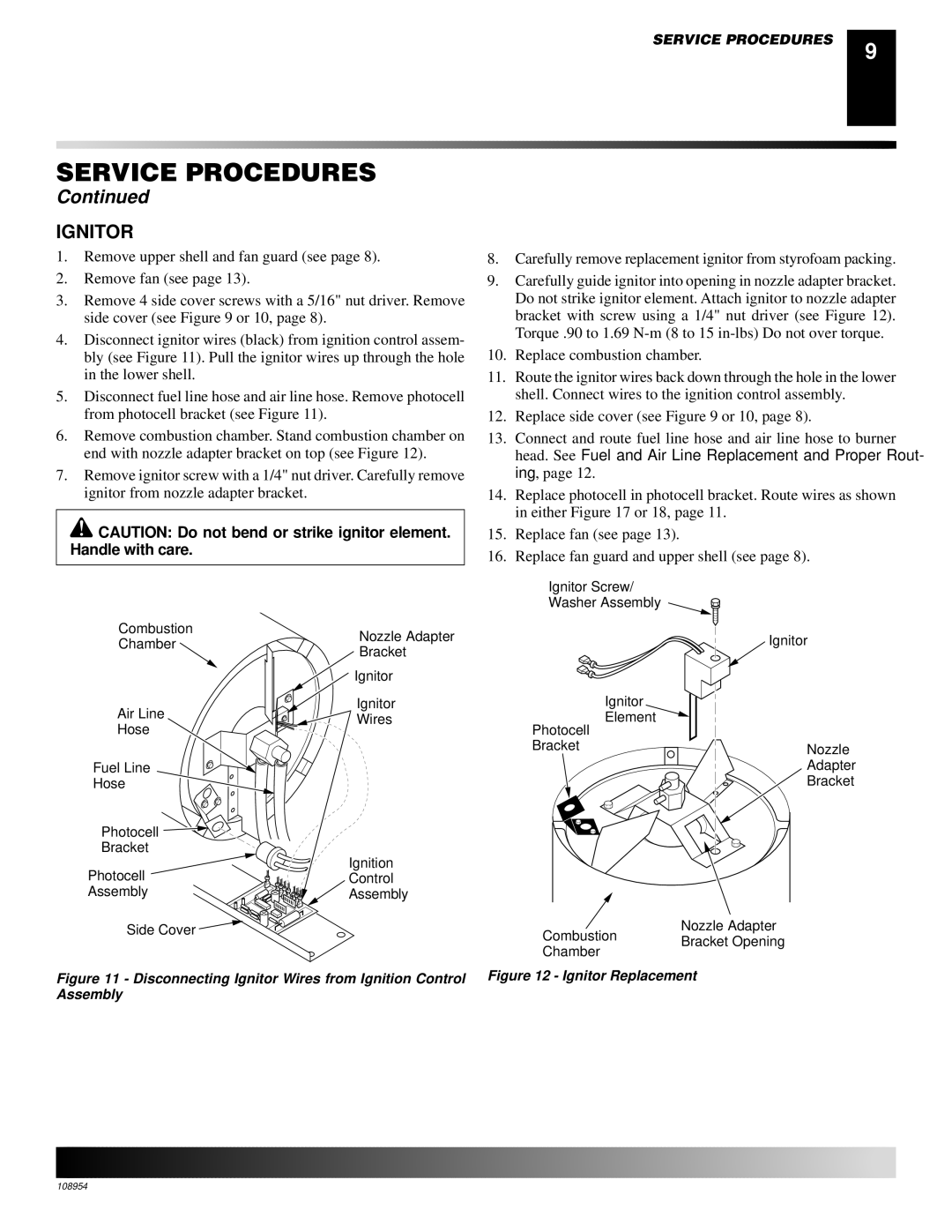 Desa GK30, GK20 owner manual Disconnecting Ignitor Wires from Ignition Control Assembly 