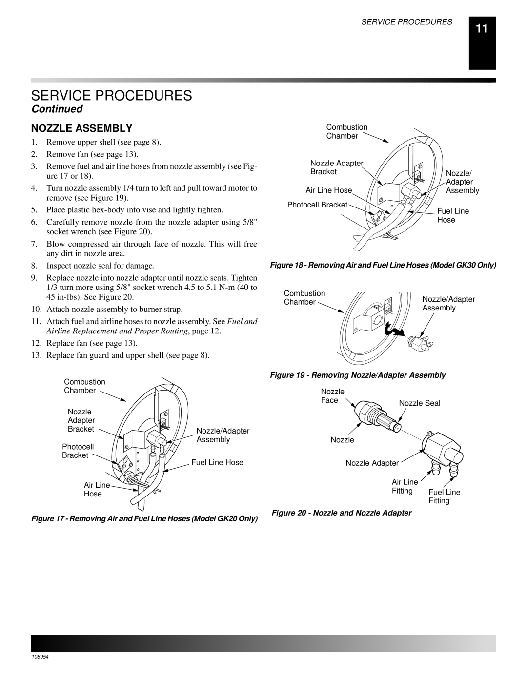 Desa GK30, GK20 owner manual Nozzle Assembly, Airline Replacement and Proper Routing 