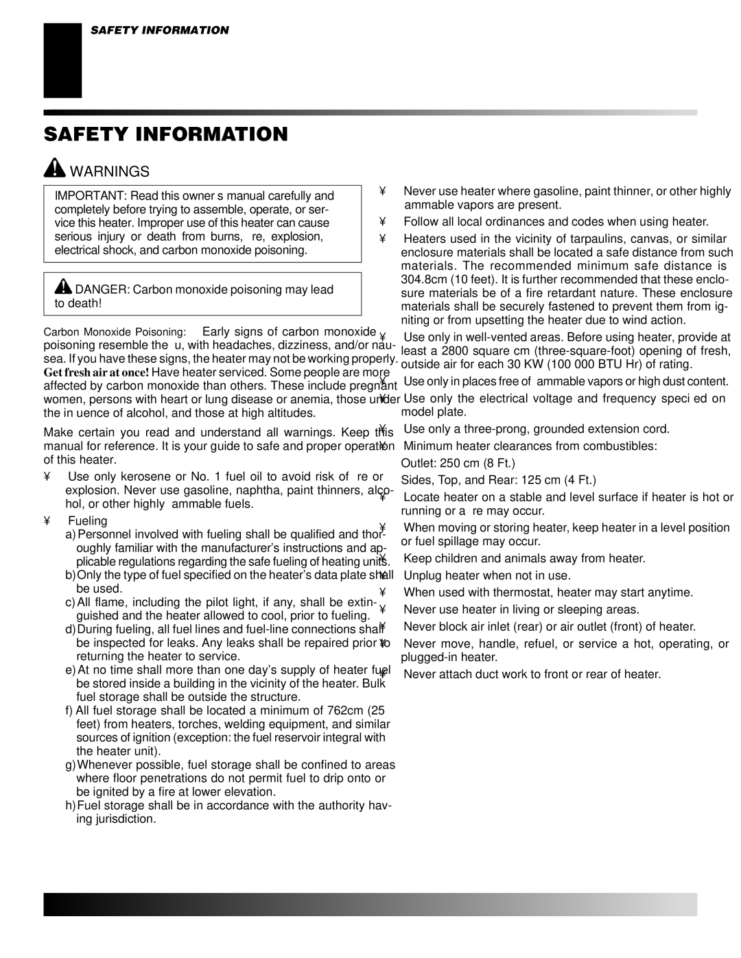 Desa GK20, GK30 owner manual Safety Information 