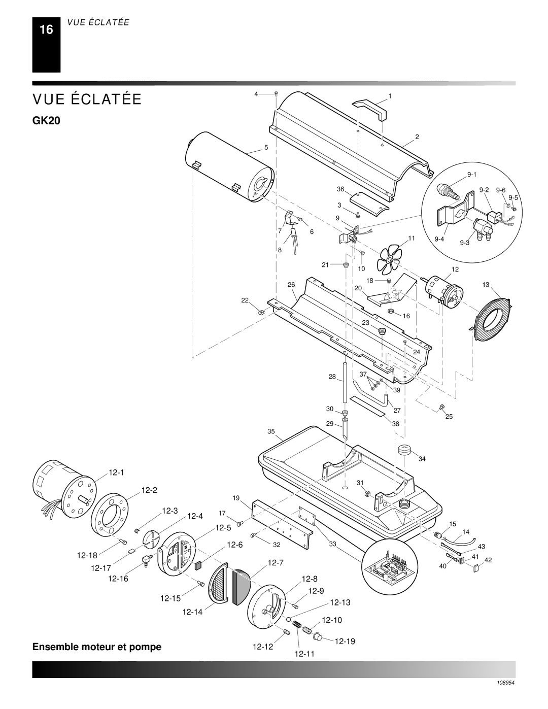 Desa GK20, GK30 owner manual VUE Éclatée 