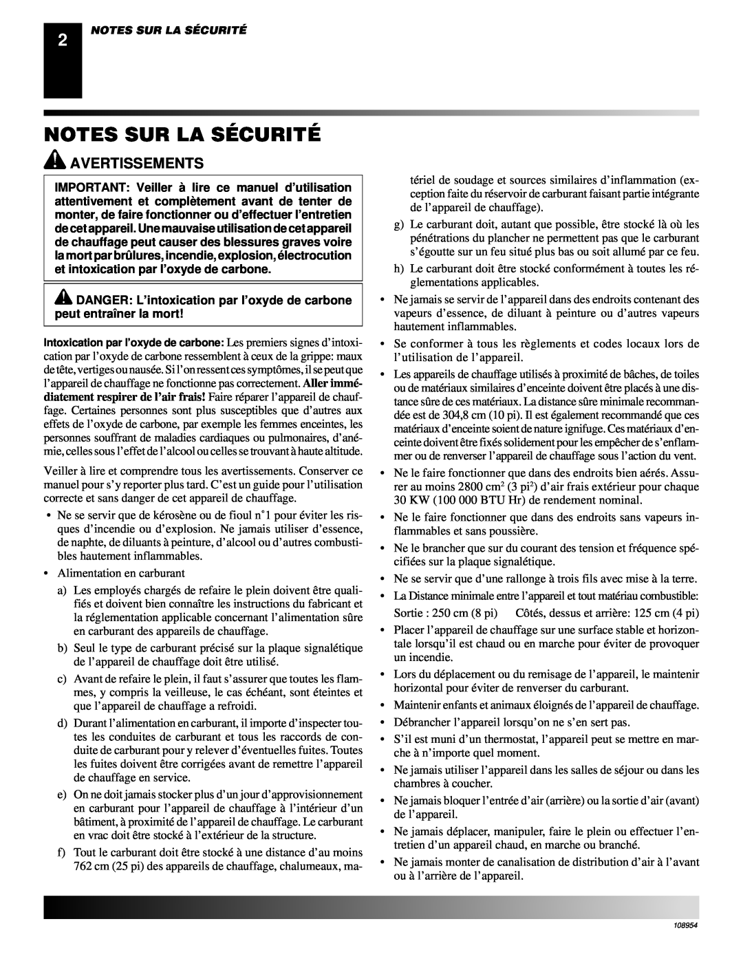 Desa GK20, GK30 owner manual Notes Sur La Sécurité, Avertissements 