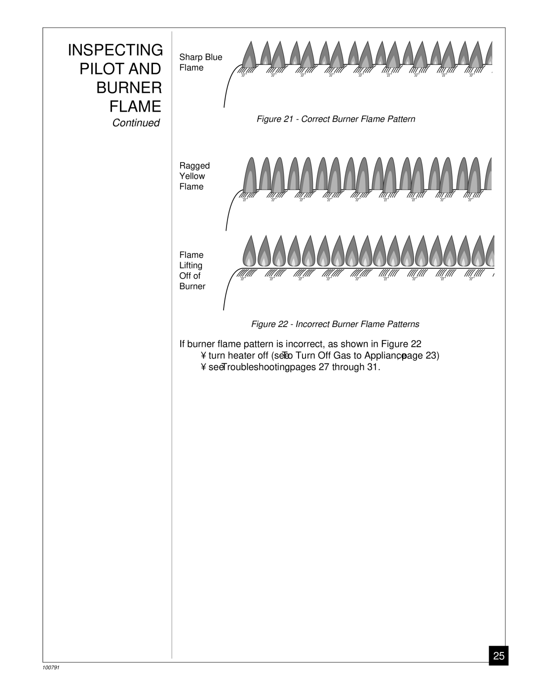 Desa GVR65PA, GVR50PA, GVR65BPA, GVR35PA, GVR50BPA installation manual Flame 