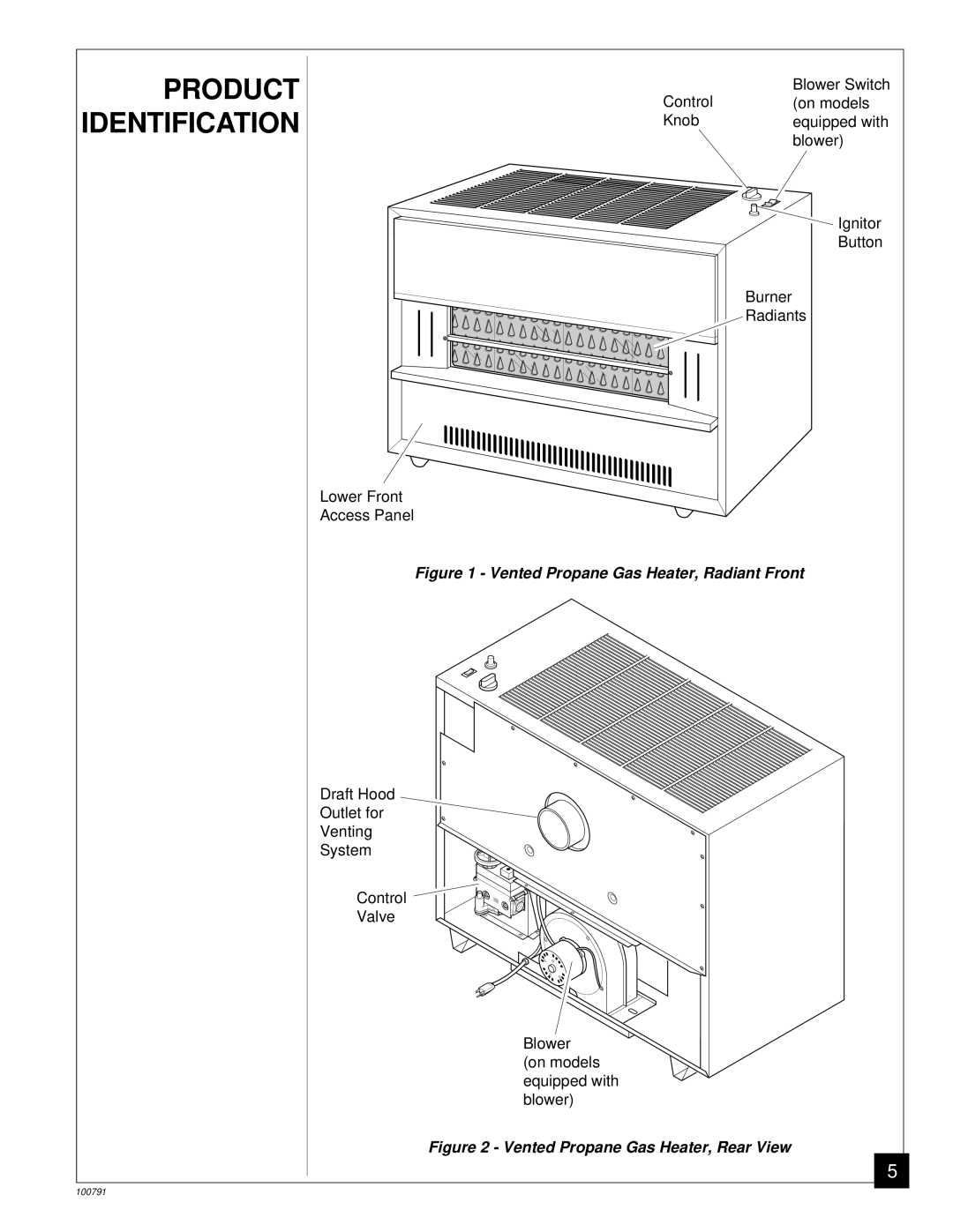 Desa GVR65PA, GVR50PA, GVR65BPA, GVR35PA, GVR50BPA installation manual Product, Identification 