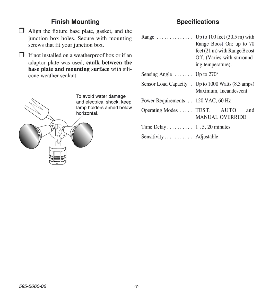 Desa HD-9140 manual Finish Mounting, Specifications 