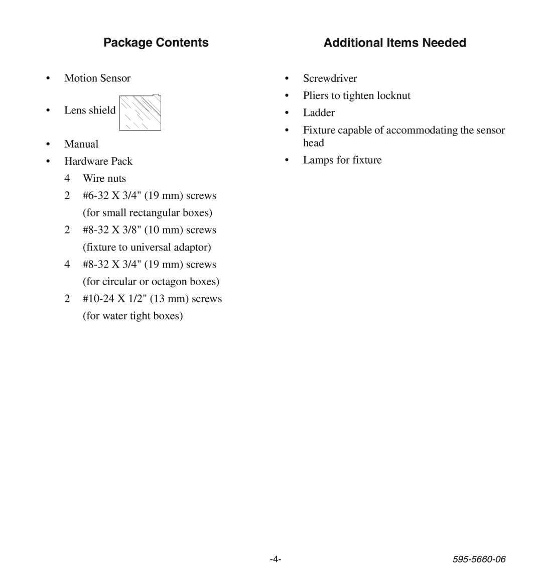Desa HD-9140 manual Package Contents, Additional Items Needed 
