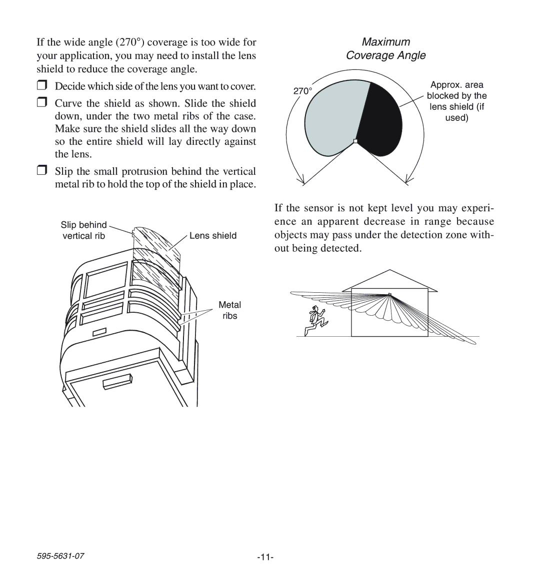 Desa HD-9240 manual Maximum Coverage Angle 