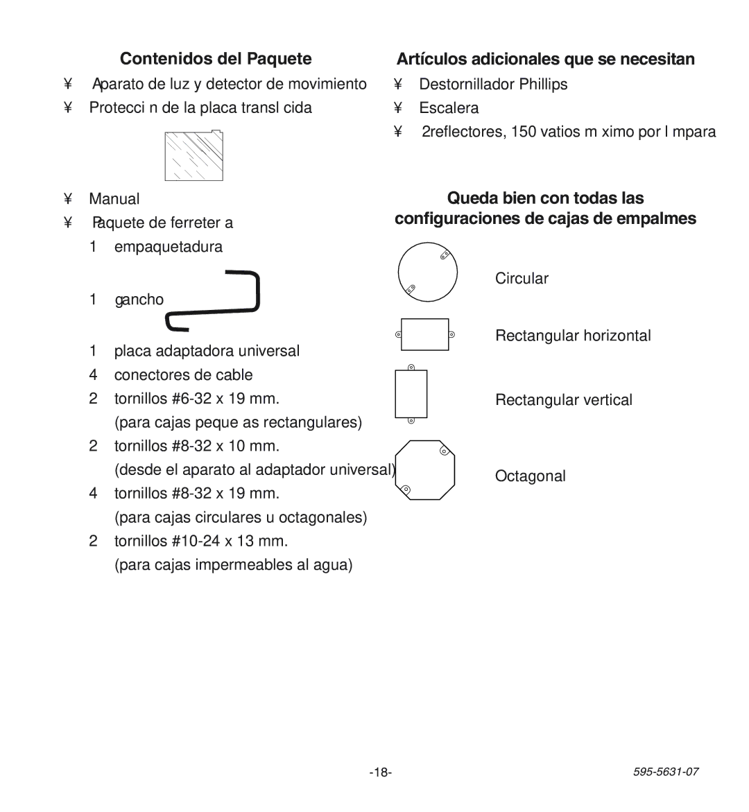 Desa HD-9240 manual Contenidos del Paquete, Artículos adicionales que se necesitan 