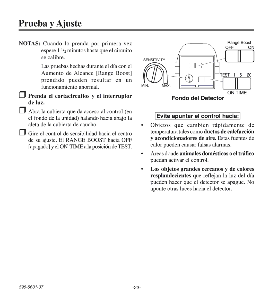 Desa HD-9240 manual Prueba y Ajuste 