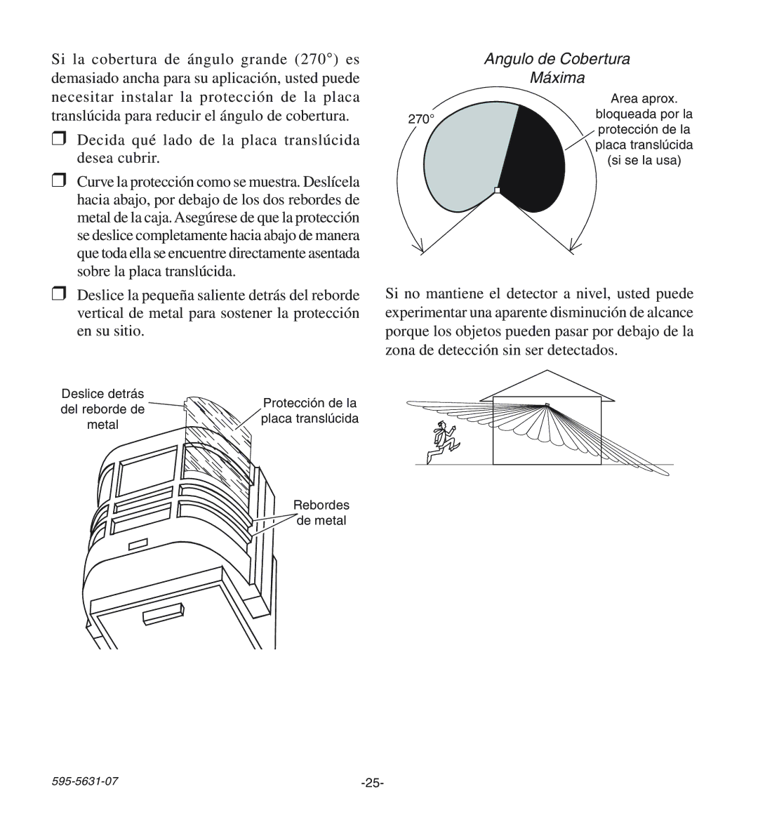 Desa HD-9240 manual Decida quŽ lado de la placa translœcida desea cubrir, Angulo de Cobertura Máxima 