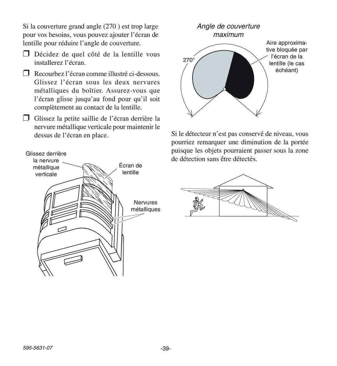 Desa HD-9240 manual Angle de couverture Maximum 