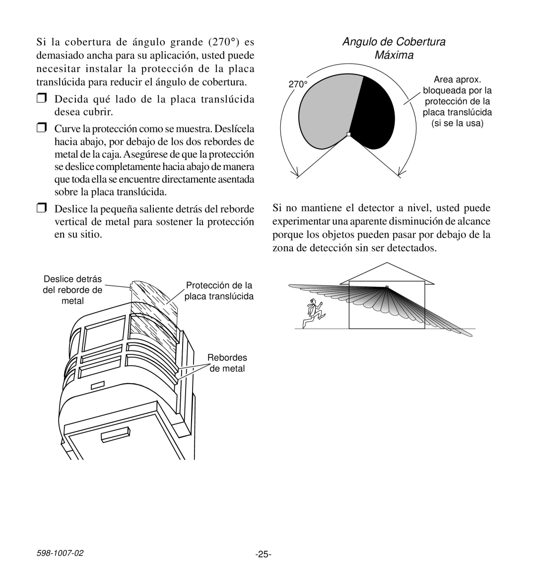 Desa HD-9260 manual Angulo de Cobertura Máxima 