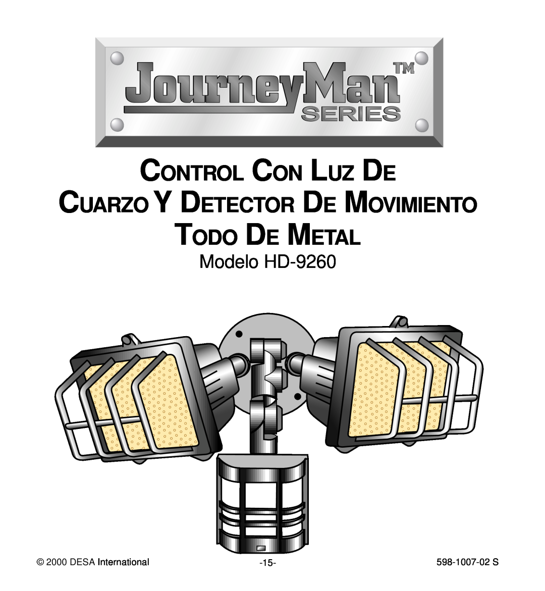 Desa manual Modelo HD-9260, Control Con Luz De, Cuarzo Y Detector De Movimiento Todo De Metal, DESA International 