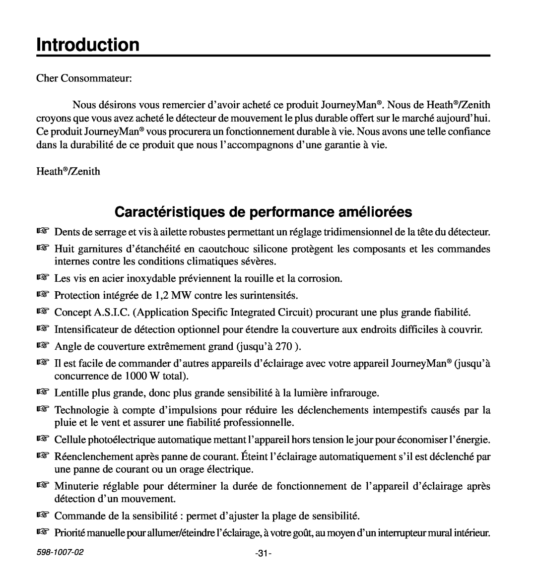 Desa HD-9260 manual Caractéristiques de performance améliorées, Introduction 