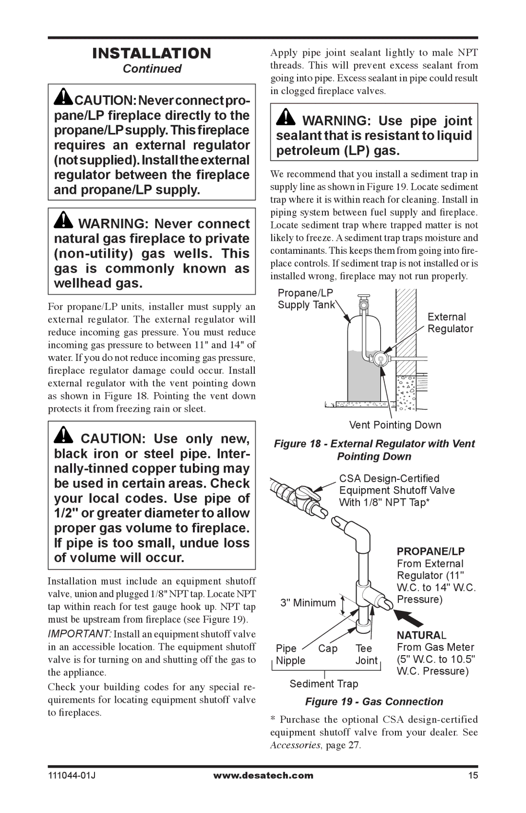 Desa HDCFTP, HDCFTN, CGCFTP, CGCFTN installation manual Natura L, Accessories 