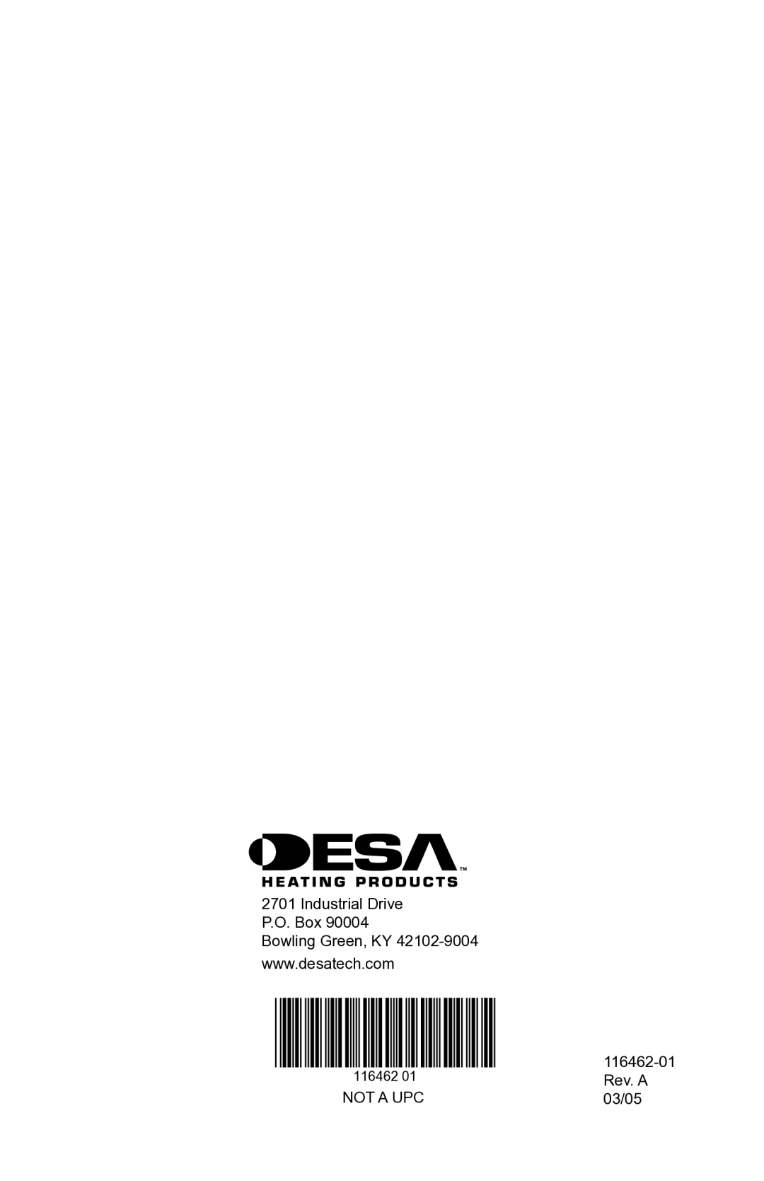 Desa HFL200 installation instructions Not a UPC 