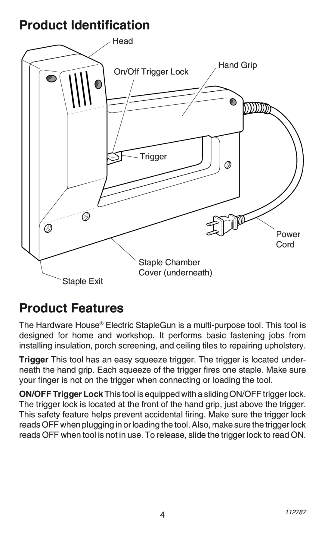 Desa HH34392 operating instructions Product Identification, Product Features 