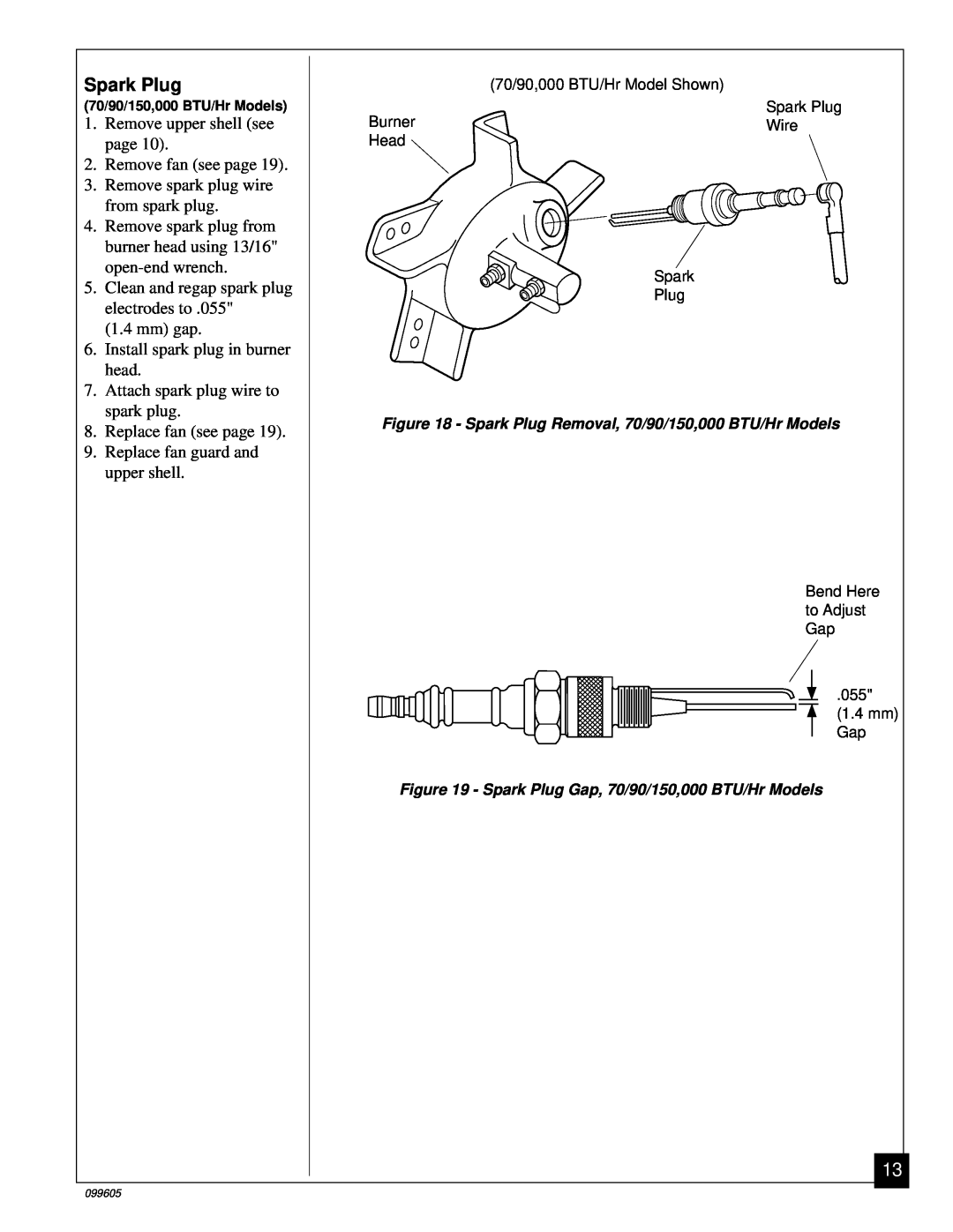 Desa H.S.I. Series owner manual Spark Plug, Remove upper shell see page 