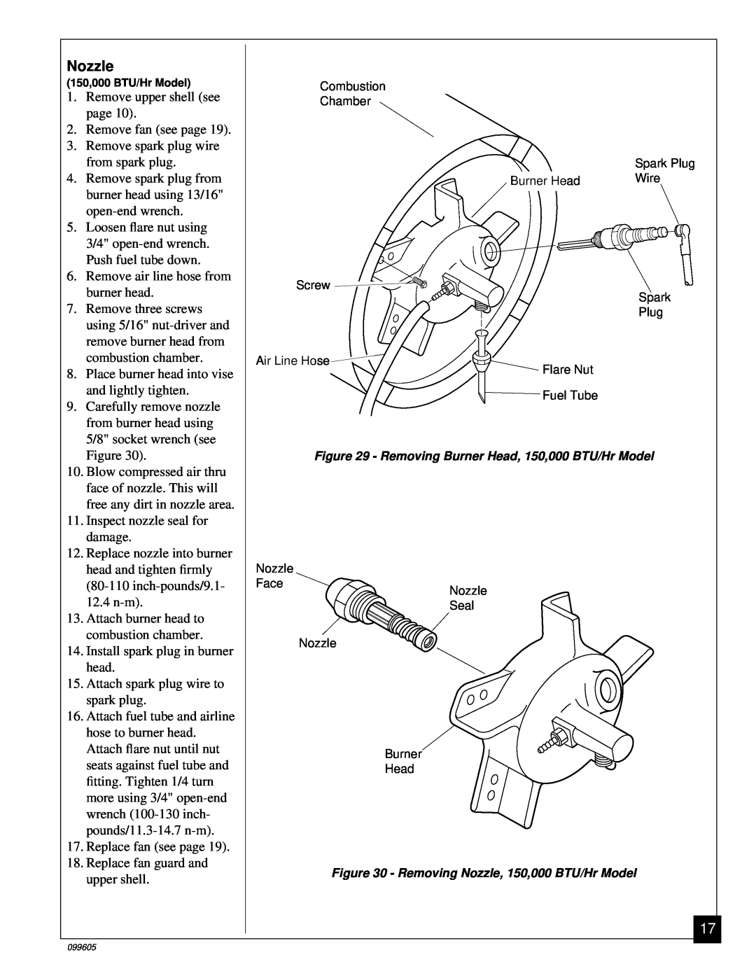 Desa H.S.I. Series owner manual Nozzle, Remove upper shell see page 