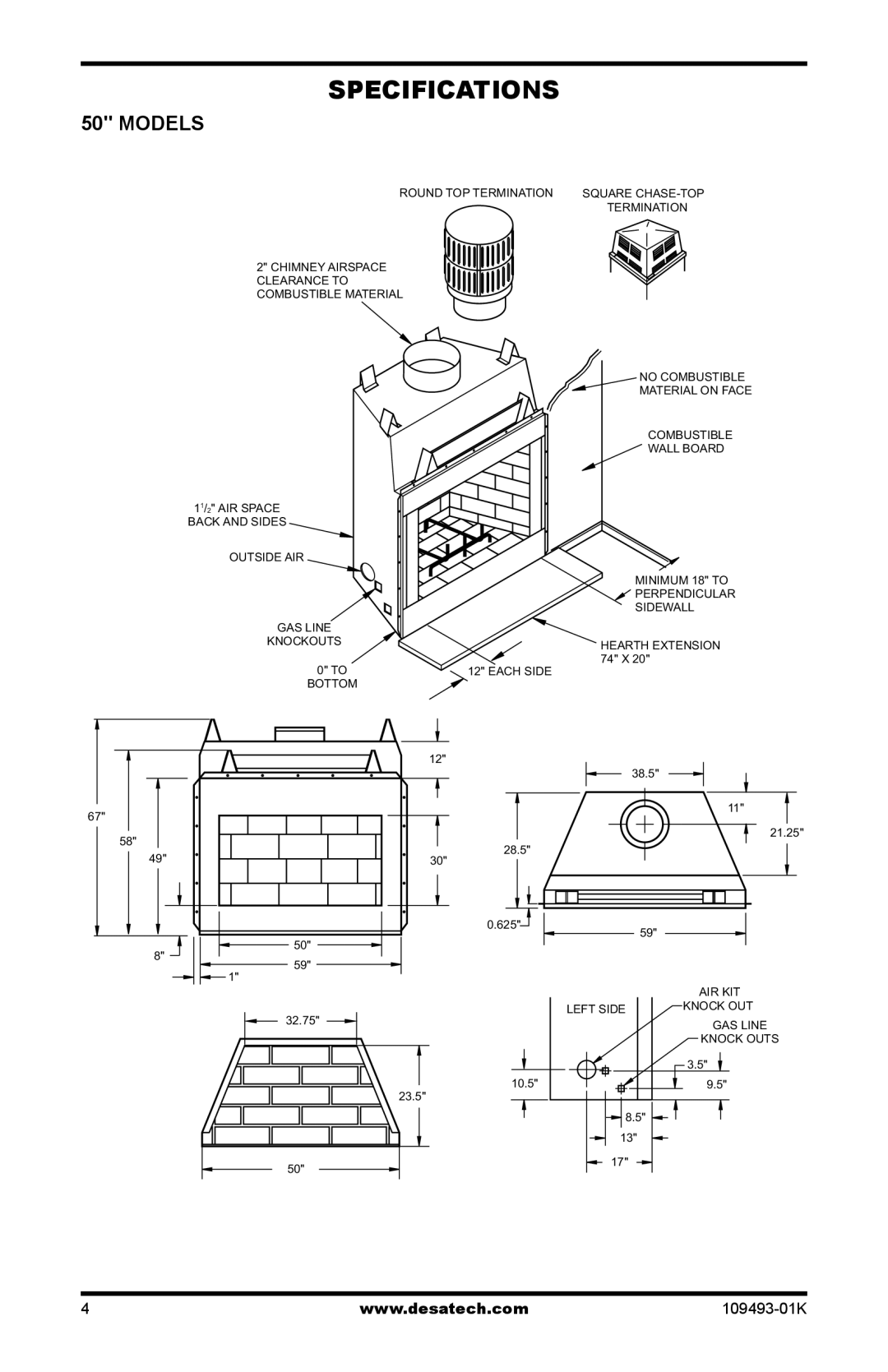 Desa ICBO# 3507 installation manual Round TOP Termination 