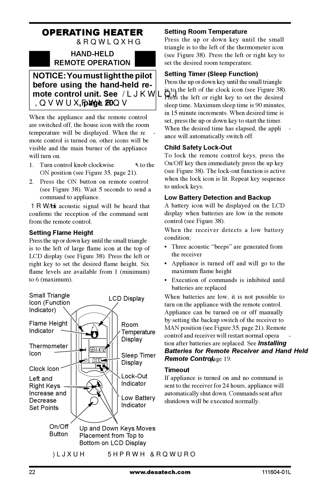 Desa LMFP33PR(A) installation manual HAND-HELD Remote Operation 