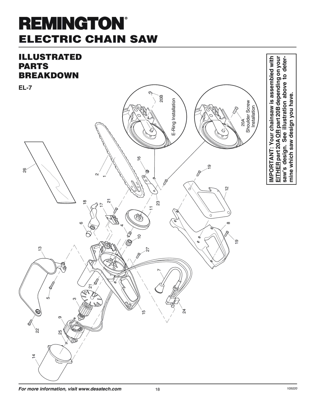 Desa LNT-3 12-inch, LNT-2 8-inch, EL-7 14-inch, EL-7 16-inch, LNT-2 10-inch, LNT-3 10-inch owner manual 