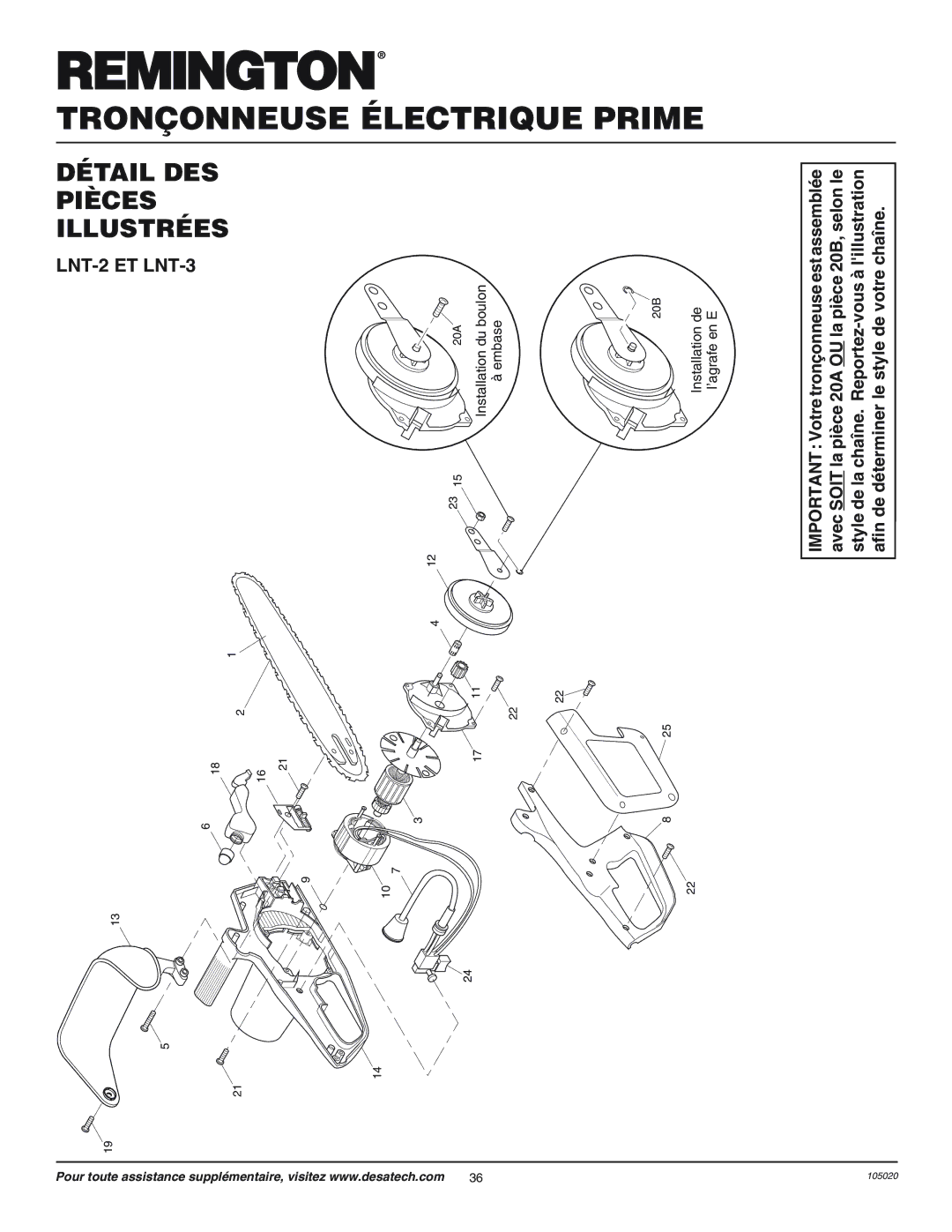 Desa LNT-3 12-inch, LNT-2 8-inch, EL-7 14-inch, EL-7 16-inch, LNT-2 10-inch Détail DES Pièces Illustrées, LNT-2 ET LNT-3 