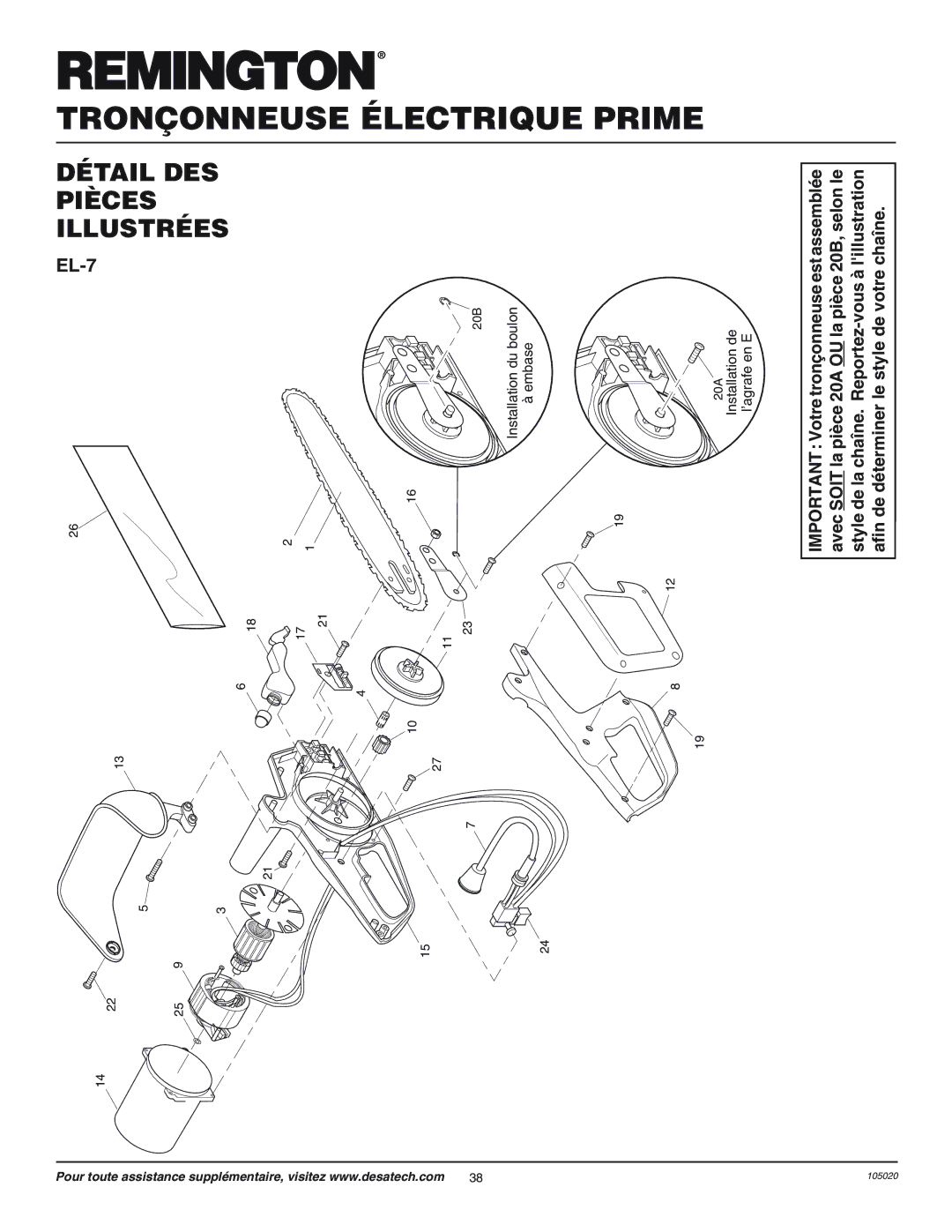 Desa EL-7 14-inch, LNT-3 12-inch, LNT-2 8-inch, EL-7 16-inch, LNT-2 10-inch, LNT-3 10-inch owner manual 