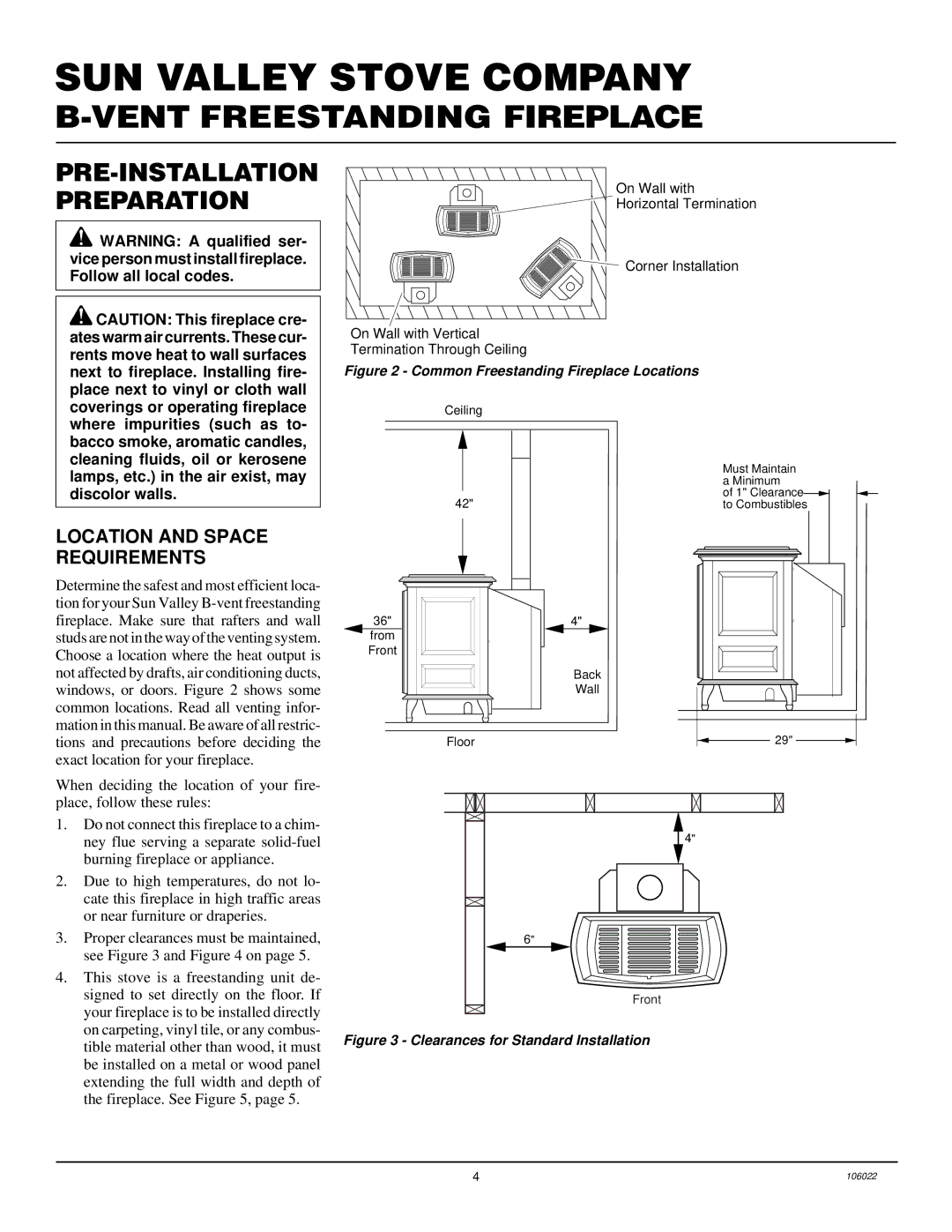 Desa MSBVBP, MSBVBN installation manual PRE-INSTALLATION Preparation, Location and Space Requirements 