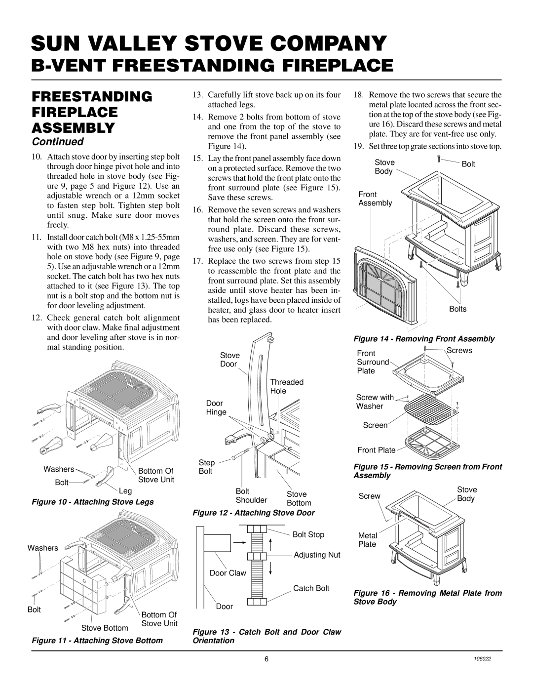 Desa MSBVBP, MSBVBN installation manual Set three top grate sections into stove top, Attaching Stove Legs 