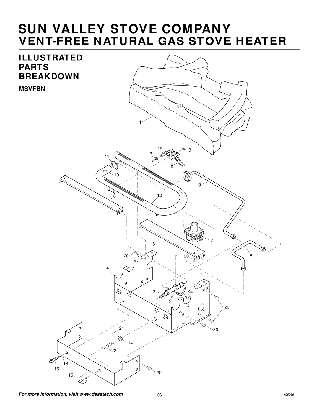 Desa MSVFBNR Series installation manual Msvfbn 