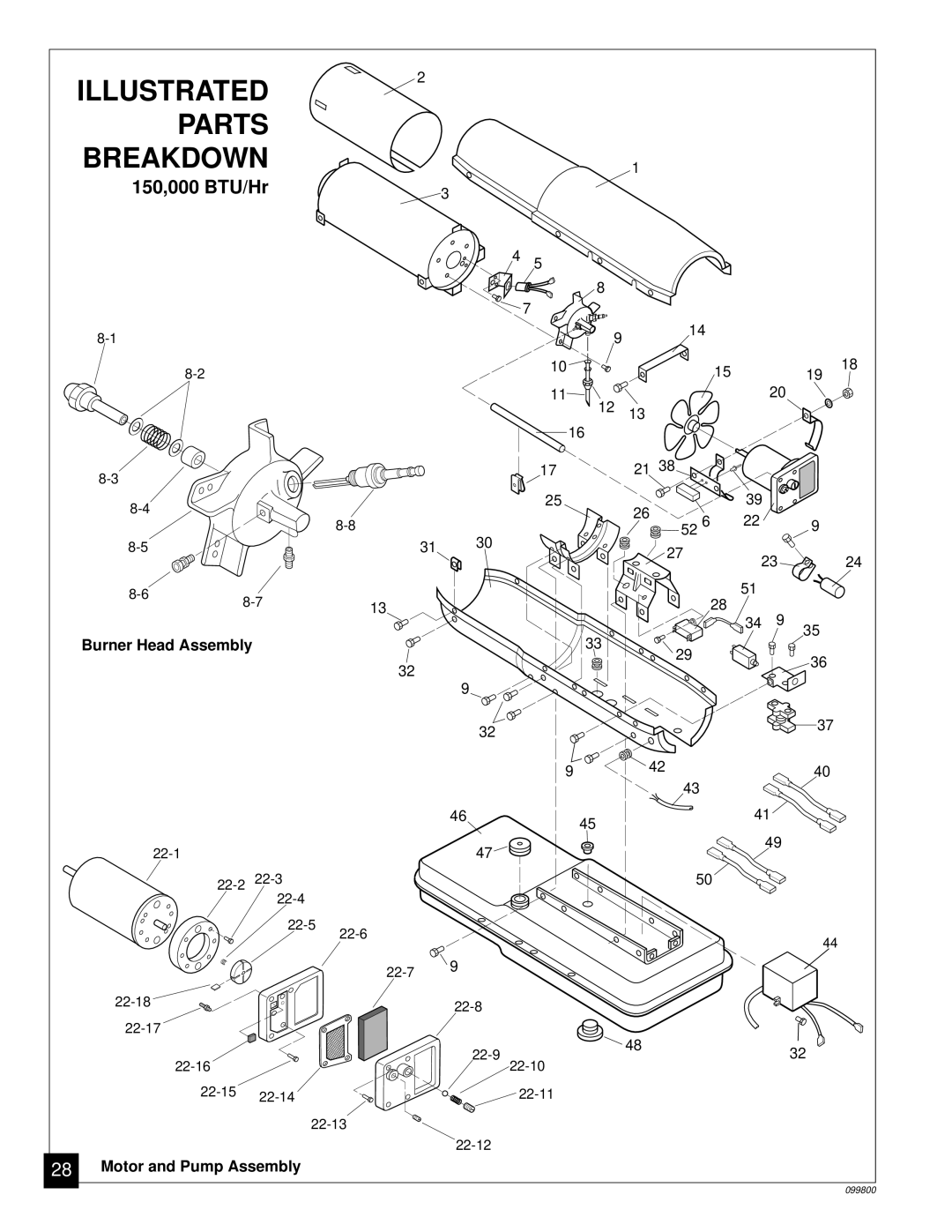 Desa PH30EDI, PH70EDI, PH150EDI, PH100EDI owner manual Illustrated, 150,000 BTU/Hr 